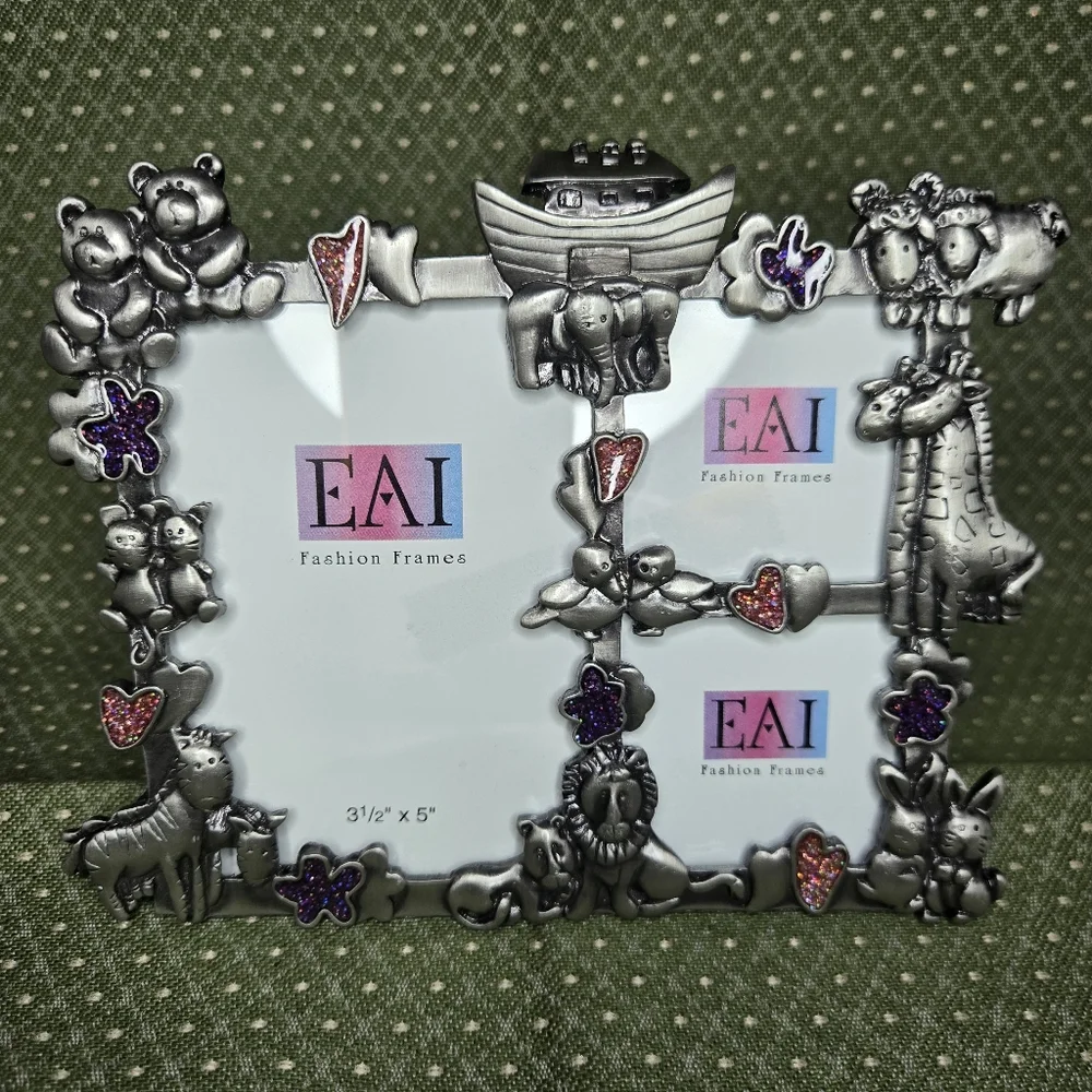 Noah's Ark with Animals & Hearts Photo Frame